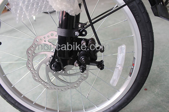 disc brake in the folding bike