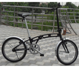 black folding bike
