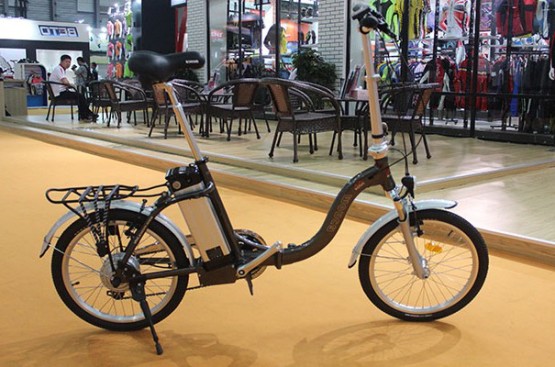 electric folding bike show in the cycle fair