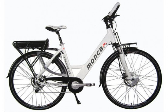 white electric bicycle